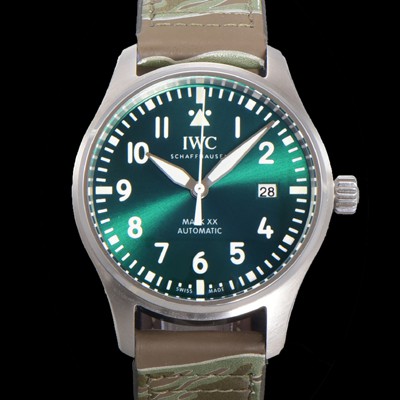 미러급 아이더블유씨 남성용 파일럿 마크18 IW328205 오토매틱 40mm 가죽줄 그린 다이얼 iwc9202 Ⅳ