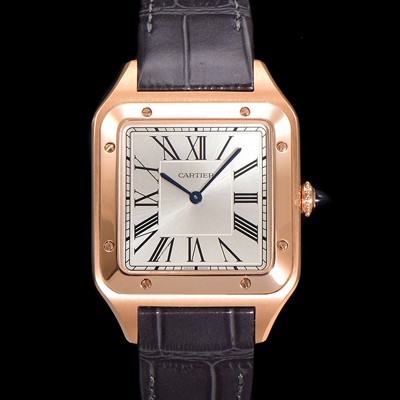 미러급 까르띠에 남성용 산토스 WSSA0022 쿼츠 46.6mm L 사이즈 쿼츠 18K 로즈골드 화이트 다이얼 car69322 Ⅳ