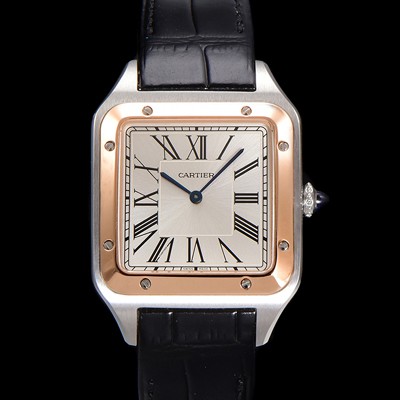 미러급 까르띠에 남성용 산토스 W2SA0011 쿼츠 46.6mm L 사이즈 18K 로즈골드 화이트 다이얼 car69321 Ⅳ