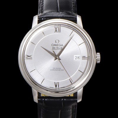 미러급 오메가 남성용 드빌 프레스티지 424.13.40.20.02.001 오토매틱 Cal.2500타입 39.5mm 가죽줄 실버 다이얼 omg20207 Ⅳ