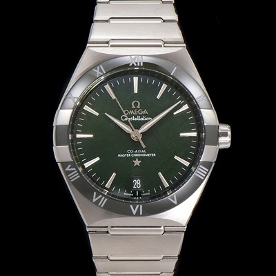 미러급 오메가 남성용 1:1수제공정! 131.30.41.21.99.002 무브UP 컨스틸레이션 코-엑시얼 마스터 오토매틱 Cal.8900타입 41mm  메탈줄 그린 다이얼 omg20178 Ⅳ