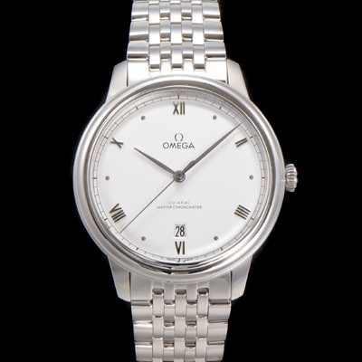 미러급 오메가 남성용 드빌 프레스티지 434.10.40.20.02.001 오토매틱 Cal.8800타입 40mm 메탈줄 화이트 다이얼 omg20209 Ⅳ