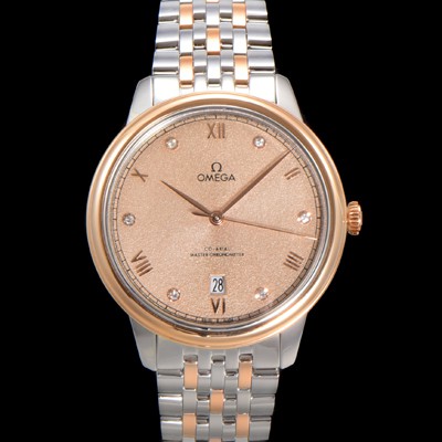 미러급 오메가 남성용 드빌 프레스티지 434.20.40.20.59.001 오토매틱 Cal.8800타입 40mm 18K 로즈골드 메탈줄 샴페인색 다이얼 omg20215 Ⅳ