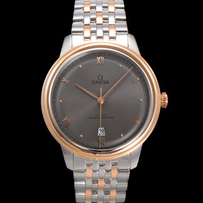 미러급 오메가 남성용 드빌 프레스티지 434.20.40.20.06.001 오토매틱 Cal.8800타입 40mm 18K 로즈골드 메탈줄 그레이 다이얼 omg20216 Ⅳ