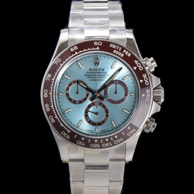 미러급 로렉스 남성용 코스모그래프 데이토나 플래티넘 m126506-0001 세라믹 베젤 40mm 크로노그래프 7750 오토매틱 무브먼트 아이스 블루 다이얼 rol5320 Ⅳ