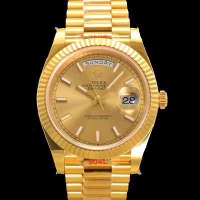 미러급 로렉스 남성용 데이데이트 m228238-0003 18K 옐로우골드 40mm 오토매틱 Cal.3255 타입 샴페인 다이얼 rol5299 Ⅳ