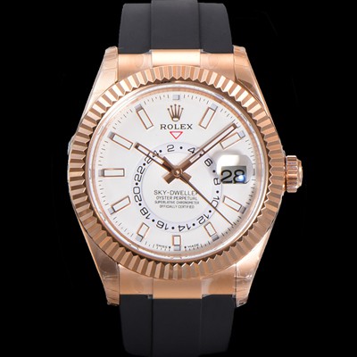 미러급 로렉스 남성용 스카이더웰러 m336235-0003 18K 로즈골드 42mm 오토매틱 Cal.9002 타입 우레탄줄 화이트 다이얼 rol5313 Ⅳ