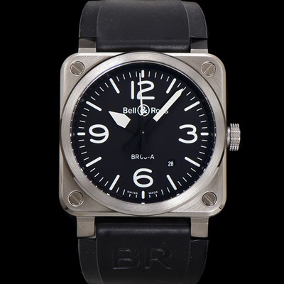 미러급 벨엔로즈 남성용 인스트루먼트03 BR03A-D-BL-STSRB 오토매틱 9015타입 42mm 우레탄줄 블랙 다이얼 bel4113 Ⅳ