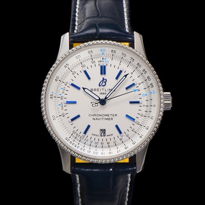 미러급 브라이틀링 남성용 네비타이머 A173263A1G1P1 크로노그래프 오토매틱 2824 타입 41mm 가죽줄 화이트 다이얼 bre6041 Ⅳ