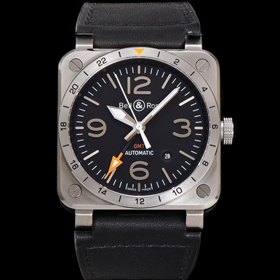 미러급 벨엔로즈 남성용 인스트루먼트03 BR0393-GMT-STSCA 오토매틱 2836-타입 42mm 우레탄줄 블랙 다이얼 bel4116 Ⅳ