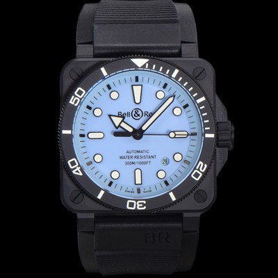 미러급 벨엔로즈 남성용 인스트루먼트03 BR03A-D-LM-CESRB 오토매틱 2892타입 42mm 세라믹 우레탄줄 블루 다이얼 bel4108 Ⅳ