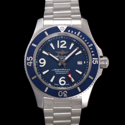 미러급 브라이틀링 남성용 슈퍼오션 A17366D81C1S2 오토매틱 2824타입 42mm 메탈줄 블루 다이얼 bre6046 Ⅳ