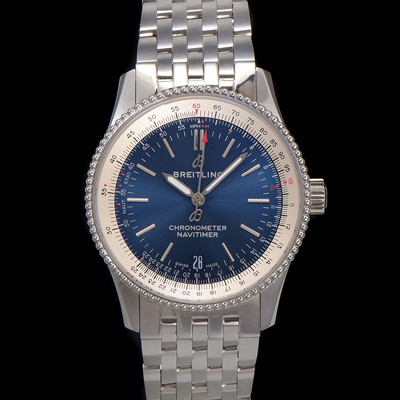 미러급 브라이틀링 남성용 네비타이머 A17325211C1A1 크로노그래프 오토매틱 2824타입 38mm 메탈줄 블루 다이얼 bre6025 Ⅳ