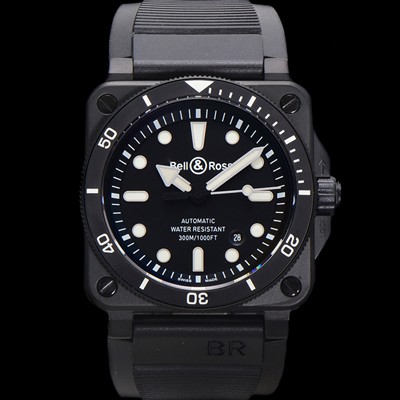미러급 벨엔로즈 남성용 인스트루먼트03 BR03A-D-BL-CESRB 오토매틱 9015타입 42mm 세라믹 우레탄줄 블랙 다이얼 bel4110 Ⅳ