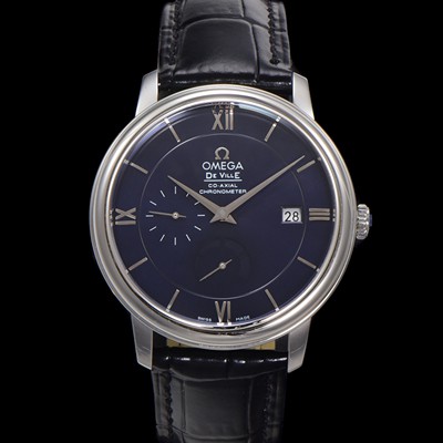 미러급 오메가 남성용 드빌 424.13.40.21.03.001 프레스티지 코-액시얼 39.5mm 오토매틱 Cal.2627 타입 블루 다이얼 omg0168 Ⅳ