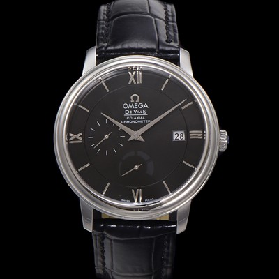 미러급 오메가 남성용 드빌 424.13.40.21.01.001 프레스티지 코-액시얼 39.5mm 오토매틱 Cal.2627 타입 블랙 다이얼 omg0161 Ⅳ