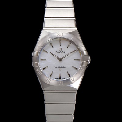 미러급 오메가 여성용 컨스틀레이션 131.10.28.60.05.001 쿼츠 무브먼트 28mm 화이트 자개 다이얼 omg0143 Ⅳ