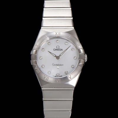 미러급 오메가 여성용 컨스틀레이션 131.10.28.60.55.001 쿼츠 무브먼트 28mm 화이트 자개 다이얼 omg0144 Ⅳ