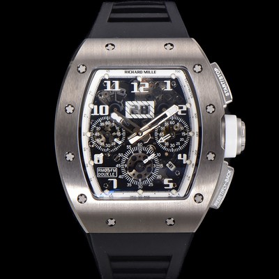미러급 리차드밀레 남성용 RM11-FM 티타늄 케이스/스텐레스 스틸 베젤 크로노그래프 50mm 오토매틱 무브먼트 스켈레톤 다이얼 ric0254 Ⅳ