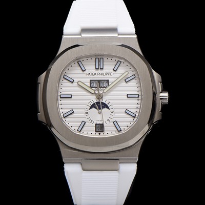 미러급 파텍필립 남성용 노틸러스 5726/1A-010 오토매틱 Cal.324 타입 40.5mm 우레탄줄 화이트 다이얼 pat2220 Ⅳ