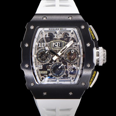 미러급 리차드밀레 남성용 RM11-03 티타늄 케이스/블랙 PVD코딩 베젤 크로노그래프 50mm 오토매틱 무브먼트 스켈레톤 다이얼 ric0255 Ⅳ