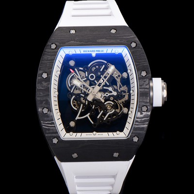 미러급 리차드밀레 남성용 RM055 NTPT 카본 케이스 50mm 스켈레톤 다이얼 기계식 수동형 무브먼트 ric0259 Ⅳ