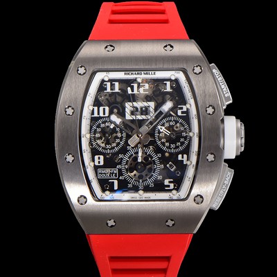 미러급 리차드밀레 남성용 RM11-FM 티타늄 케이스/스텐레스 스틸 베젤 크로노그래프 50mm 오토매틱 무브먼트 스켈레톤 다이얼 ric0250 Ⅳ