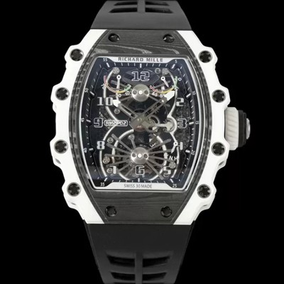 미러급 리차드밀레 남성용 RM21-02 투어빌론 포지드 카본 51mm 투르비용 무브먼트 스켈레톤 다이얼 ric0285 Ⅳ