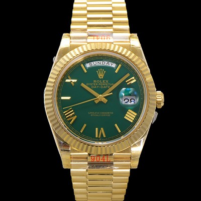 미러급 로렉스 남성용 New 데이데이트 m228238-0061 무게187g 18K 옐로우골드 40mm 오토매틱 Cal.2836-2 타입 그린 다이얼 rol5397 Ⅳ