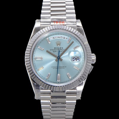 미러급 로렉스 남성용 New 데이데이트 m228236-0006 무게187g 40mm 오토매틱 Cal.2836-2 타입 아이스 블루 다이얼 rol5391 Ⅳ