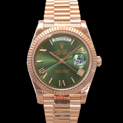 미러급 로렉스 남성용 New 데이데이트 m228235-0025 무게187g 18K 로즈골드 40mm 오토매틱 Cal.2836-2 타입 올리브 로마 다이얼 rol5400 Ⅳ