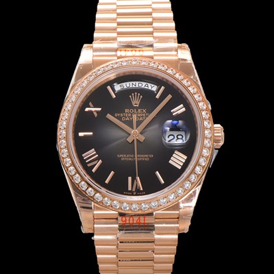 미러급 로렉스 남성용 New 데이데이트 m228345rbr-0025 무게187g 18K 로즈골드 40mm 오토매틱 Cal.2836-2 타입 다이아몬드/슬레이트 옴브레 다이얼 rol5401 Ⅳ