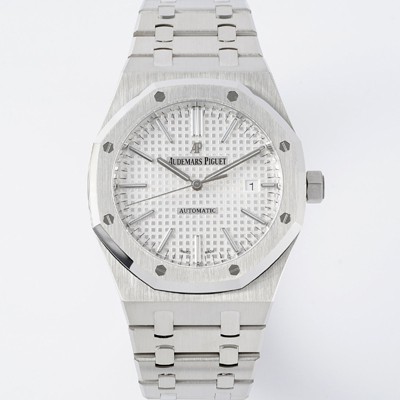 미러급 오데마피게 남성용 15400ST.OO.1220ST.02 로얄오크 41mm 오토매틱 Cal.3120무브먼트 실버 와플 다이얼 aud6526 Ⅳ