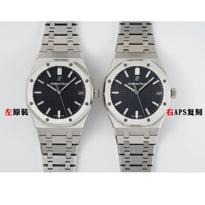 미러급 오데마피게 남성용 로얄오크 15500ST.OO.1220ST.03 41mm 오토매틱 Cal.4302 무브먼트 블랙 다이얼 aud6541 Ⅳ