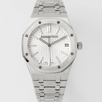 미러급 오데마피게 남성용 로얄오크 셀프와인딩 15510ST.OO.1320ST.08 41mm 오토매틱 Cal.4302 무브먼트 실버 와플 다이얼 aud6542 Ⅳ