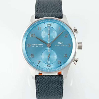 미러급 아이더블유씨 남성용 신상품 포르투기즈 IW371626 크로노그래프 41mm 오토매틱 Cal.69355 타입 아이스 블루 다이얼 iwc4116 Ⅳ