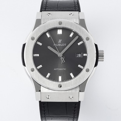 미러급 휴블렛 남성용 클래식 퓨전 542.NX.7071.LR 42mm 오토매틱 2892 타입 가죽/러버 믹스 그레이 다이얼 hub2137 Ⅳ