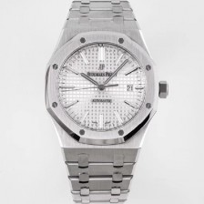 미러급 오데마피게 남성용 하이엔드 로얄오크 15400ST.OO.1220ST.02 오토매틱 Cal.3120타입 41mm 실버 와플 다이얼 AUD4230 Ⅳ