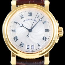 미러급 브레게 남성용 마린 컬렉션 5817BA/12/9V8 빅데이트 UP!! 18K 옐로우 골드 케이스 화이트 물결무늬 다이얼 Cal.517GG HG 오토매틱 무브먼트 BRG0429 Ⅳ