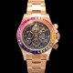 미러급 로렉스남성용 데이토나 40mm 크로노그래프 18k 로즈골드 오토매틱 Cal.4130 무브먼트 스켈레톤 다이얼 rol5380 Ⅳ