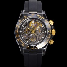 미러급 로렉스남성용 데이토나 세라믹 베젤 40mm 크로노그래프 오토매틱 Cal.4130 무브먼트 스켈레톤 다이얼 rol5379 Ⅳ