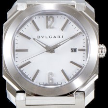 미러급 불가리 남성용 옥토102105 BGO38C3SSD 화이트 다이얼 브레이슬릿 오토매틱 무브먼트 BVL4303 Ⅳ