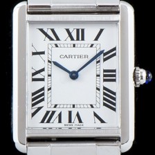 미러급 까르띠에 남여공용 탱크 W5200014 로마인덱스 화이트 다이얼 쿼츠 무브먼트 CAR0503 Ⅳ