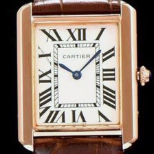 미러급 까르띠에 남성용 탱크 로마 인덱스 화이트 다이얼 커플용 쿼츠 무브먼트 CAR0502 Ⅳ
