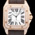 미러급 까르띠에 남성용 산토스 100 XL 로즈골드 다이아몬드 화이트 다이얼 CAR0131 Ⅳ