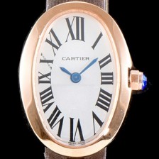 미러급 까르띠에 여성용 베누아 화이트 다이얼 쿼츠 무브먼트 CAR0016 Ⅳ