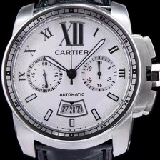 미러급 까르띠에 남성용 칼리브더 까르띠에 화이트 다이얼 오토매틱 무브먼트 CAR0017 Ⅳ