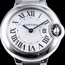 미러급 까르띠에 여성용 발롱블루 스위스 쿼츠 화이트 다이얼 CAR0031 Ⅳ