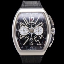 미러급 프랭크뮬러 남성용 뱅가드 오토매틱 크로노그래프 7750 타입 44mm 가죽줄 블랙 다이얼 fra8243 Ⅳ