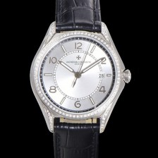 미러급 바쉐론 콘스탄틴 남성용 피프티식스 Ref.4600E 오토매틱 1326 타입 40mm 보석/큐빅 가죽줄 실버 다이얼 vac1146 Ⅳ